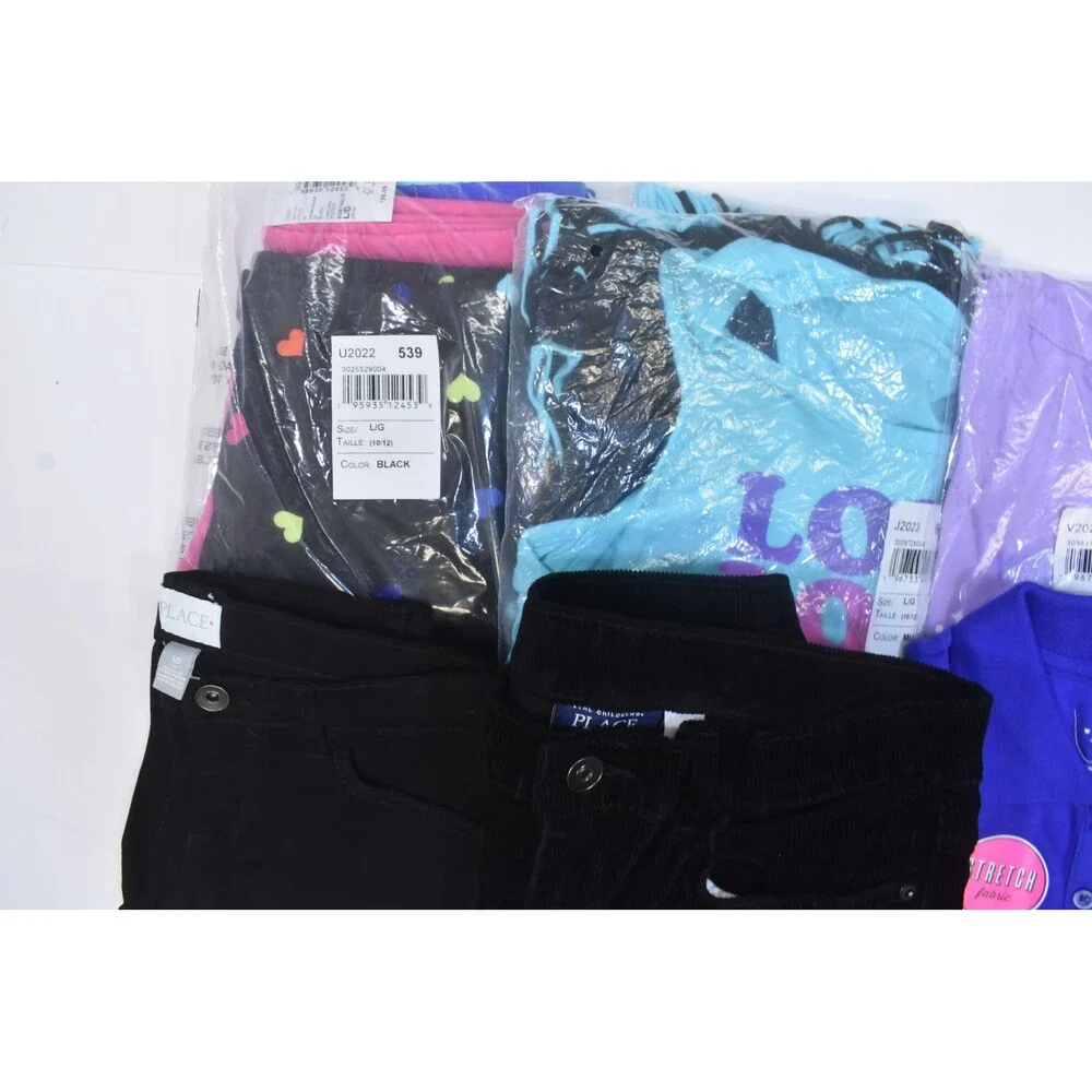 The Childrens Place Lot Of 15 Girls Size Large 10/12 Mixed Season Tops Bottoms